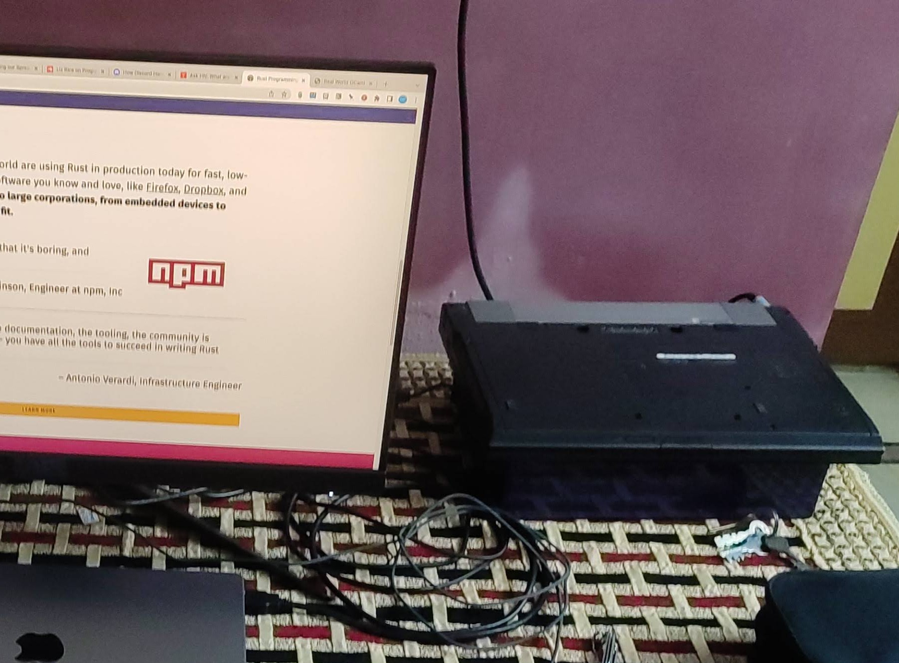 Figure 3: Dell Latitude working hard in silence right on my workstation