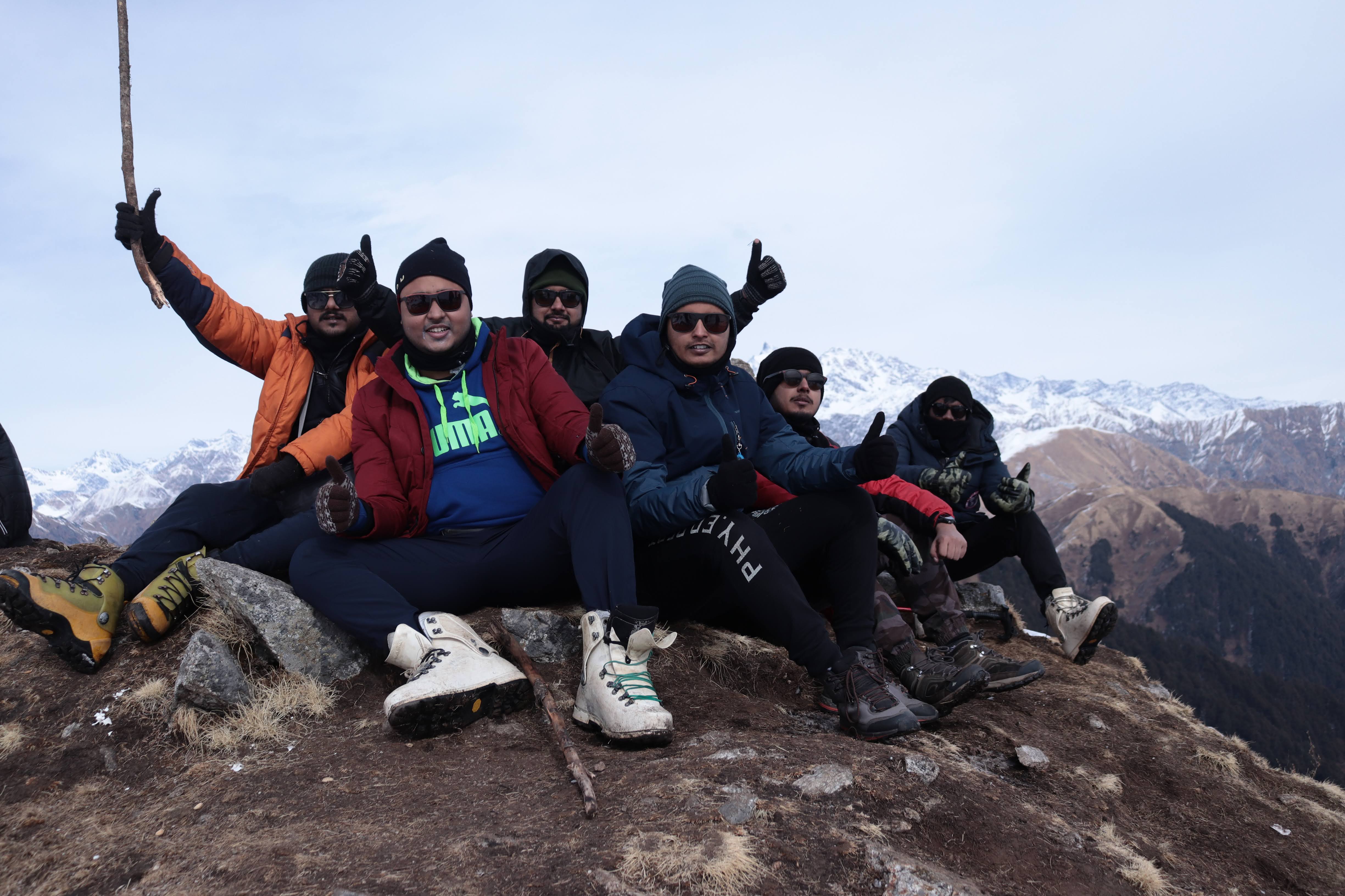 Figure 19: Accomplishment celebration on Dayara peak