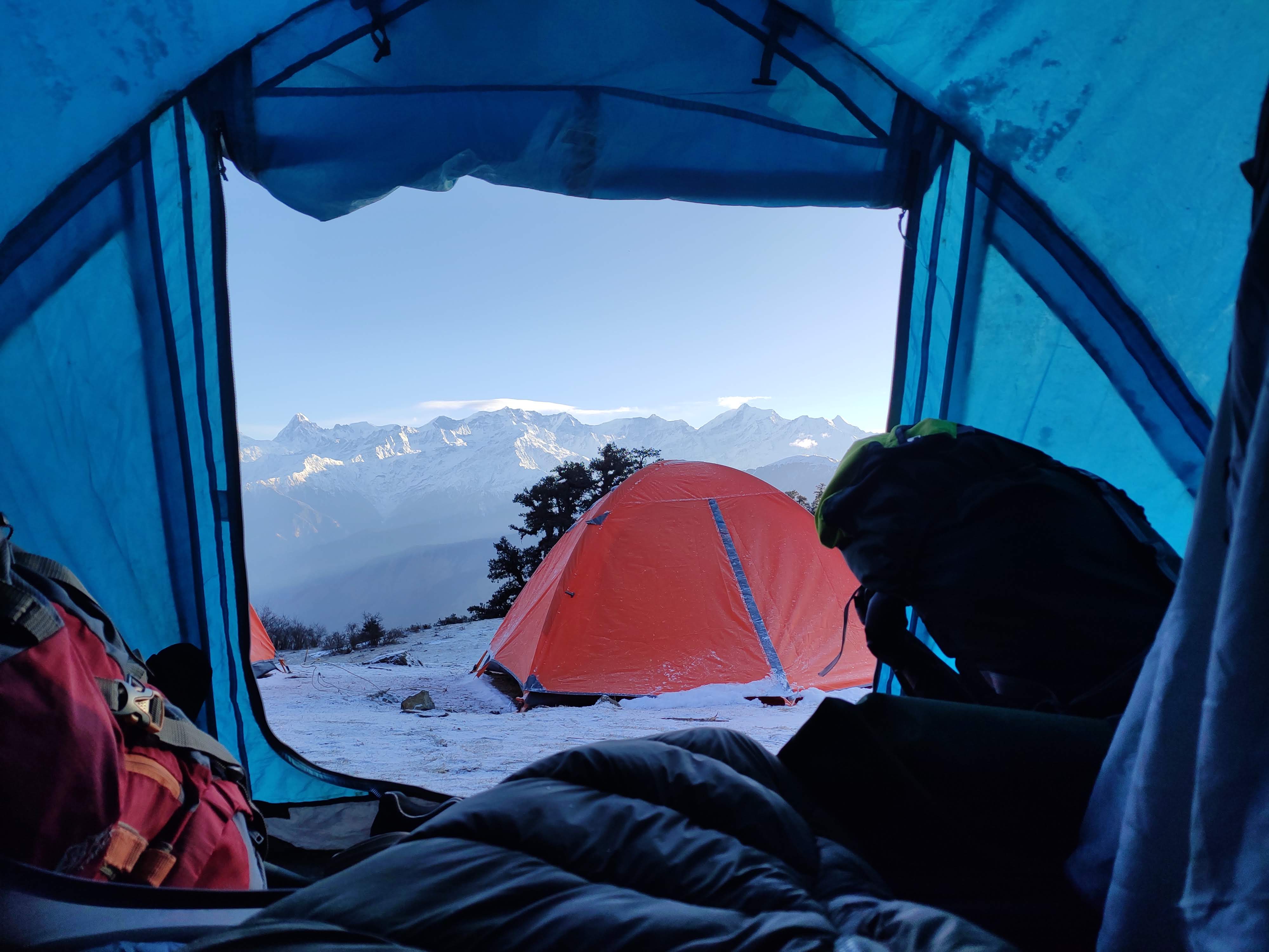 Figure 20: Wake-up view from our tent, which hotel gives you this ;)